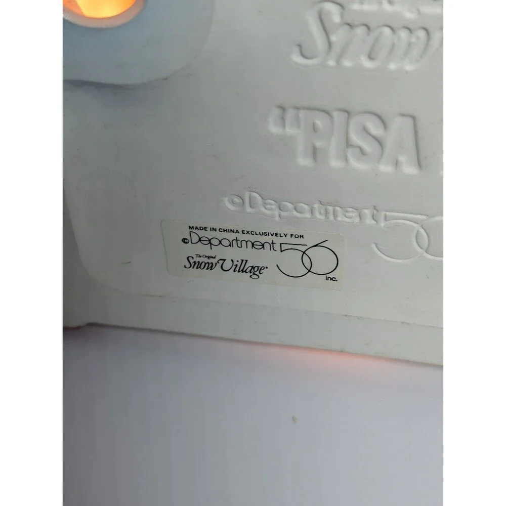 Department 56 Snow Village Pisa Pizza Lighted Building #54851 Vintage 1995 MINT - Picture 11 of 12